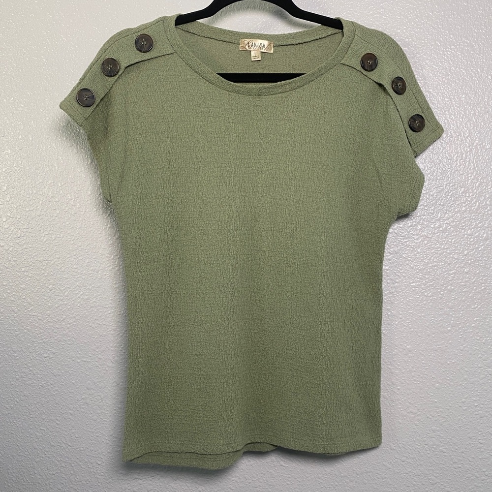 Green Button Blouse Large Goblincore Forest Fairy Cottagecore Fairycore Casual